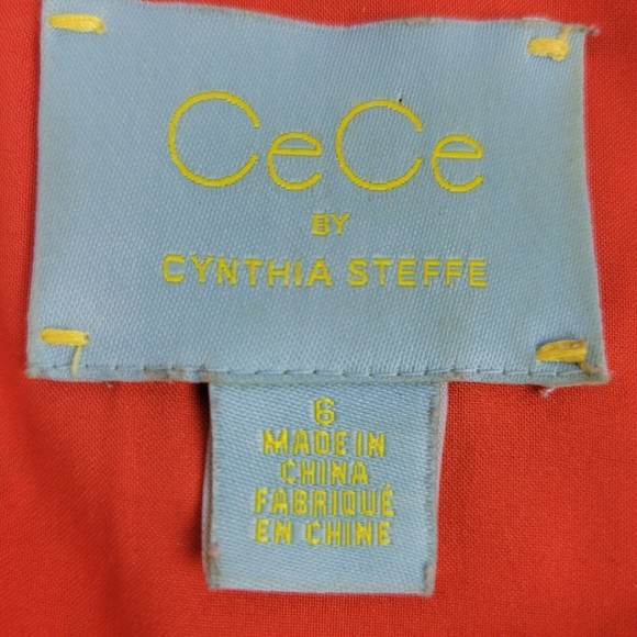 CeCe by Cynthia Steffe Sleeveless Drop Waist Dress Lined Multicolor size 6 - Picture 4 of 10